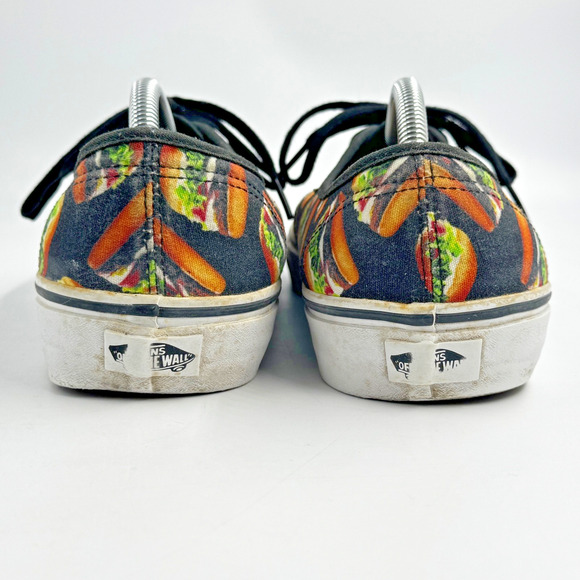 VANS Late Night Hamburger Burger Shoes MENS Size 11 Black Skateboard Sneakers - Picture 8 of 11